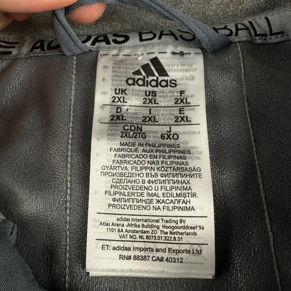 Adidas Baseball JSU Gamecocks Mens 2XL Gray Quarter Zip Pullover Jacket RN88387